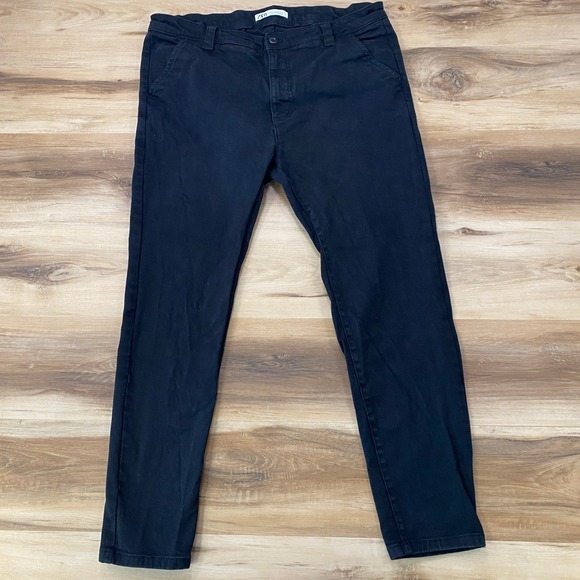 Zara Other - Zara Denimwear Pants 36 Slim Chino Trousers Cotton Stretch Black